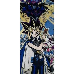 Vintage 1996 Yu-Gi-Oh! Japanese Anime Retro Graphic Beach Towel 55x27 inches